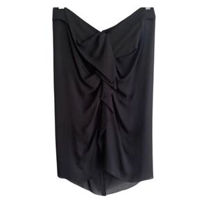 NWT Isabel Marant x Barneys Black NY Silk Skirt Size 42 Raw Edge Hem